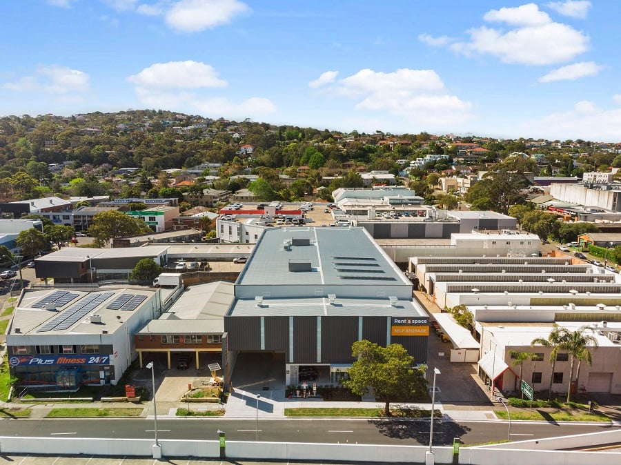 Aerial 2 self storage brookvale